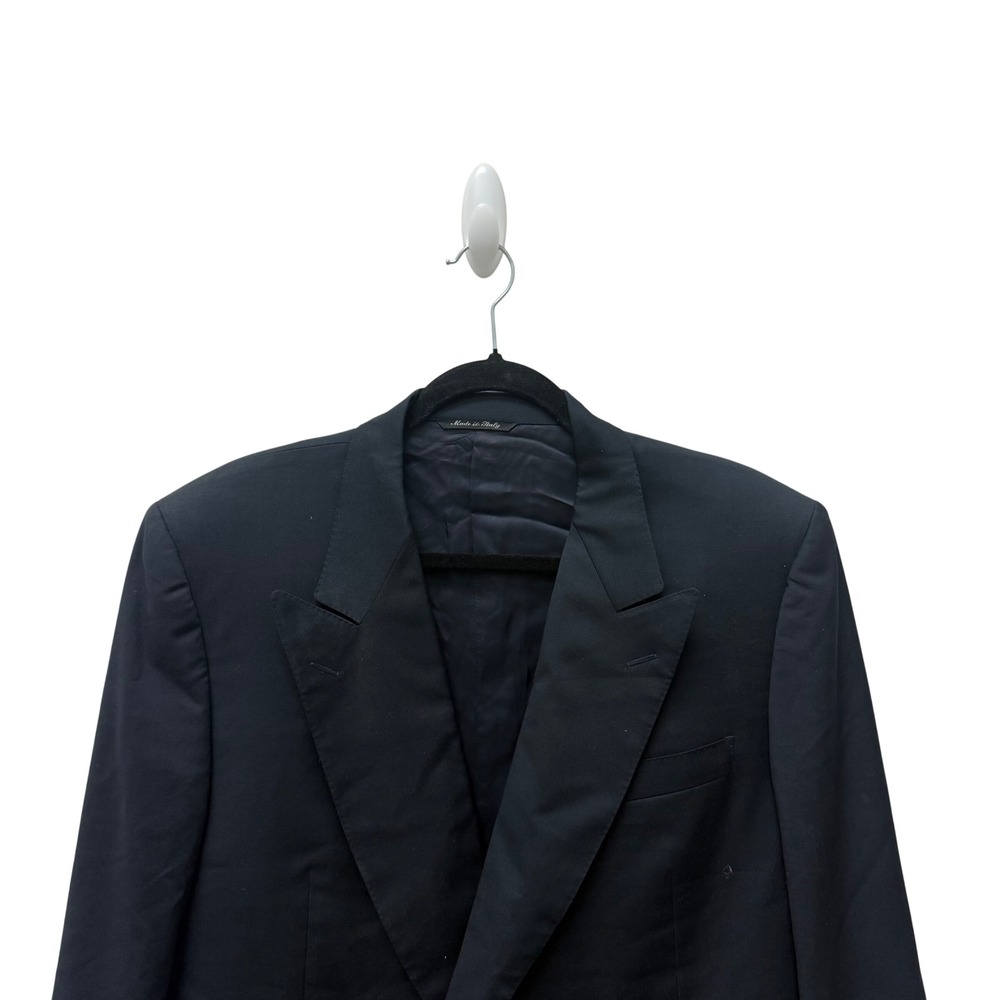 Canali Milano Mens Navy Blue Double Breasted Pure Wool Blazer Jacket Italy 52 42 - Picture 2 of 11